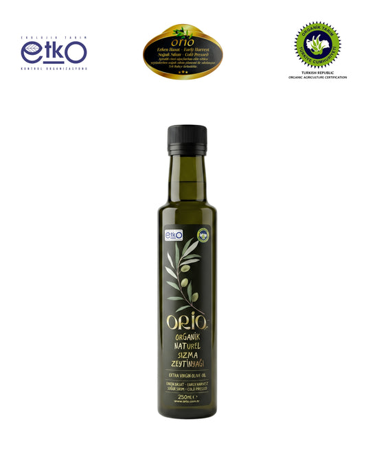 Organik | Erken Hasat | Soğuk Sıkım | Natürel Sızma Zeytinyağı 250 ML